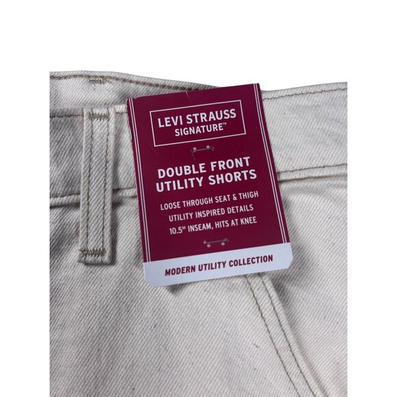 Levi Strauss Double Front Utility Shorts Men's Size 40 Beige NEW - Picture 4 of 8